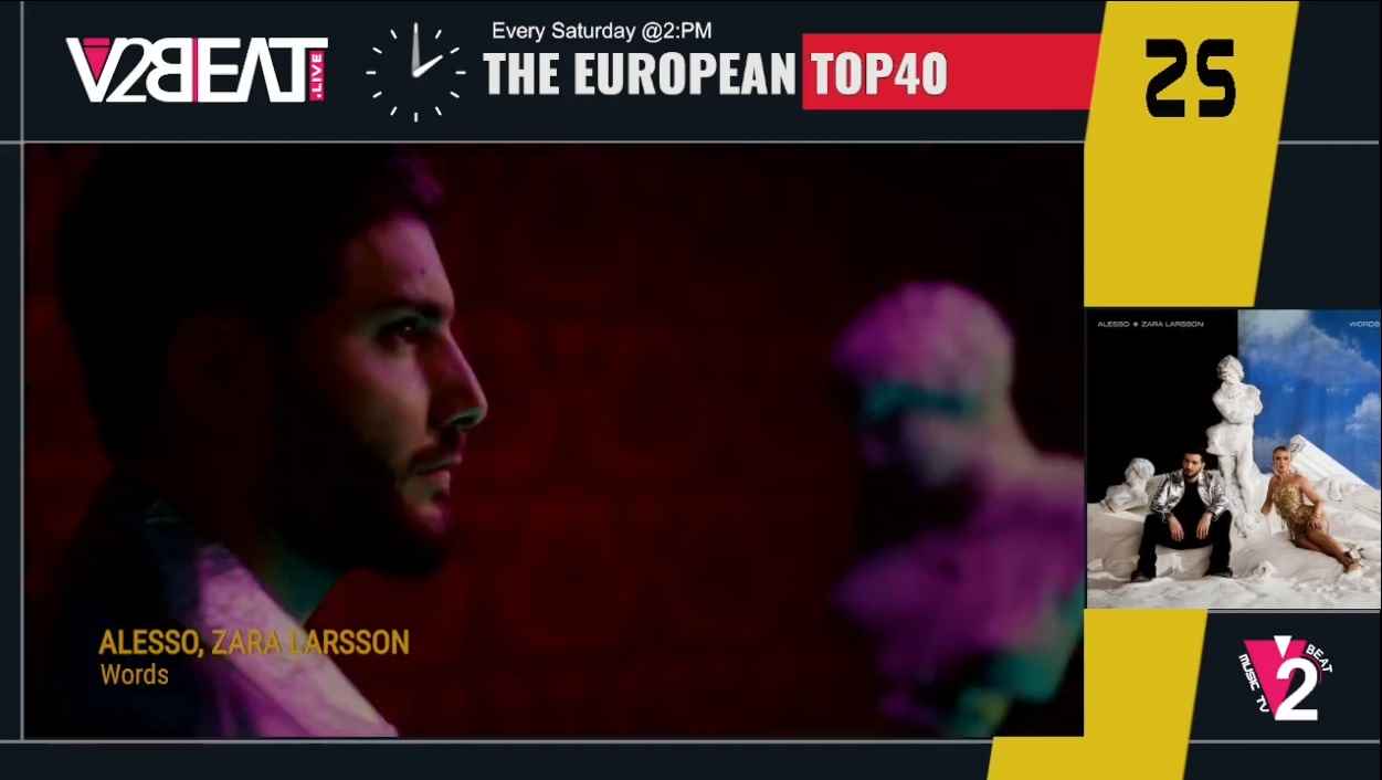 Popular Songs European Top 40 Chart V2beat Tv Pop Music